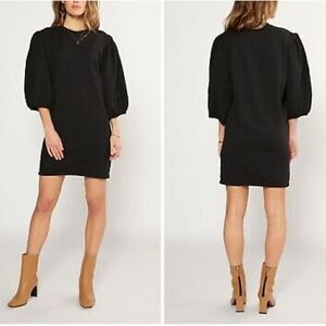 Ética Isabelle Puff Sleeve Dress Black XS